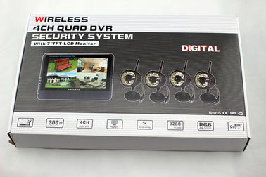 70 정도 뷰 카메라 무선 CCTV DVR 체계, 실내/옥외 4 CH DVR 도난 방지 시스템