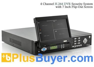 4 채널 DVR 도난 방지 시스템 (7 인치 FlipOut 스크린, H.264, 먼)